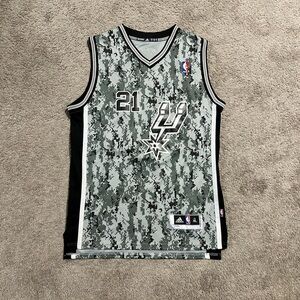 2013-14 Adidas Tim Duncan Swingman Camo Jersey